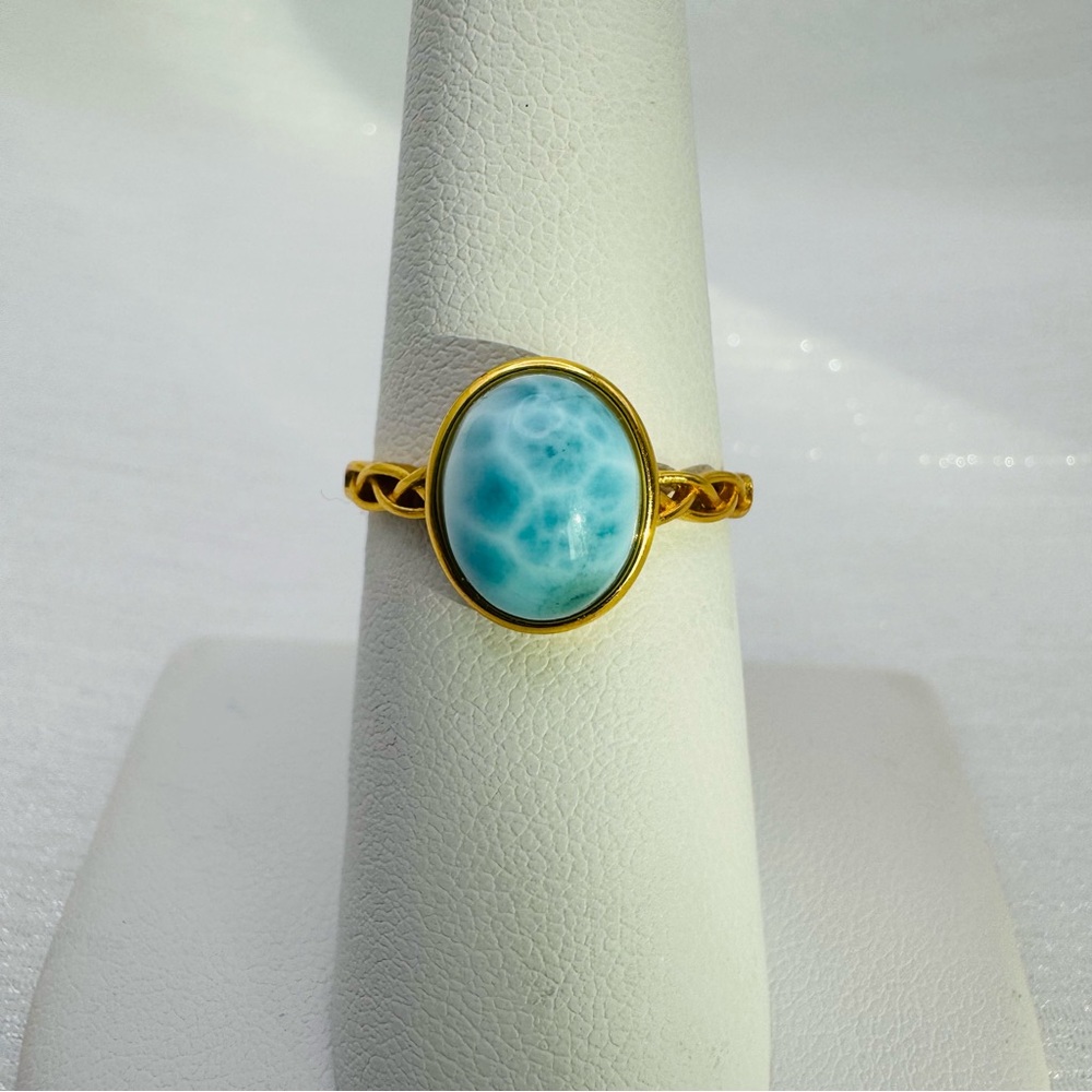 L3A Larimar AAA S925 Ring - Picture 3 of 4